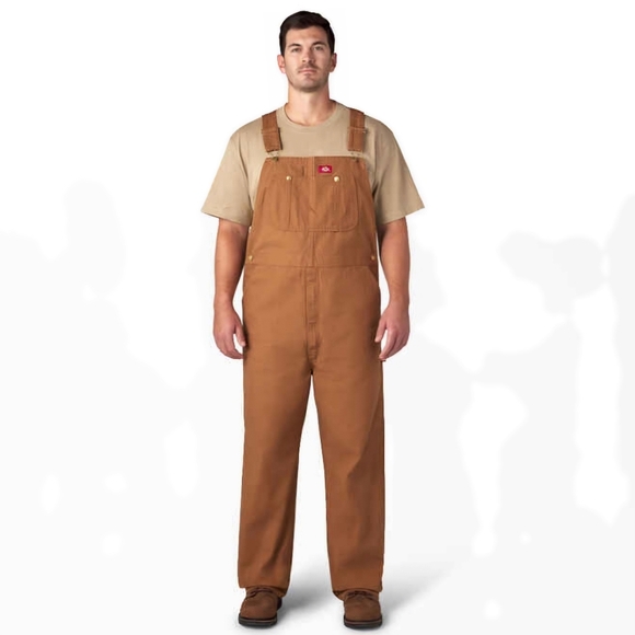 Dickies Other - Dickies | Classic Bib Overalls in Rinsed Brown Duck Carpenter, Men's 2XL